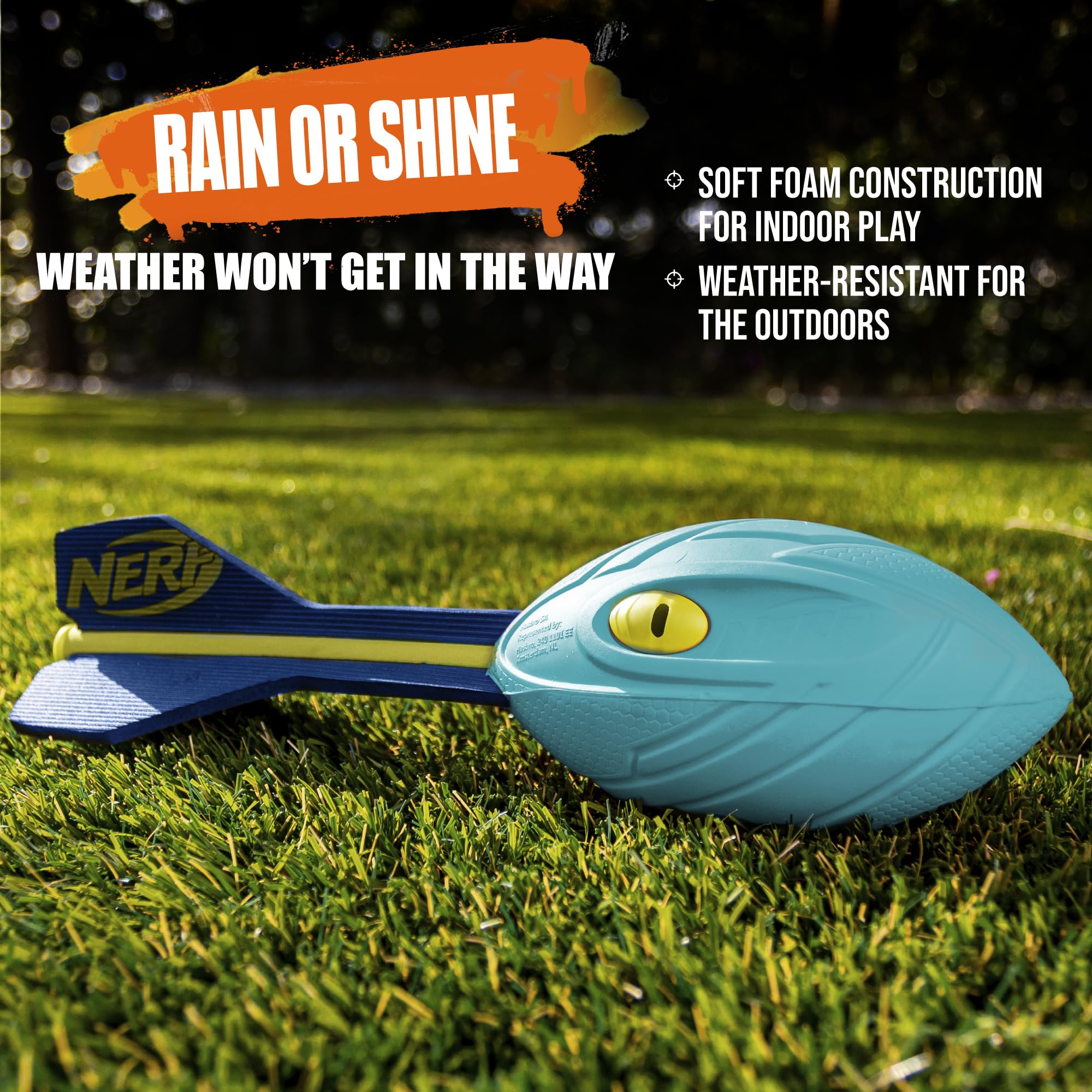 Nerf Vortex Aero Howler Neon Foam Ball, Classic Long-Distance Football, Flight-Optimizing Tail, Whistling Sound, Indoor & Outdoor Fun (Amazon Exclusive) view 5