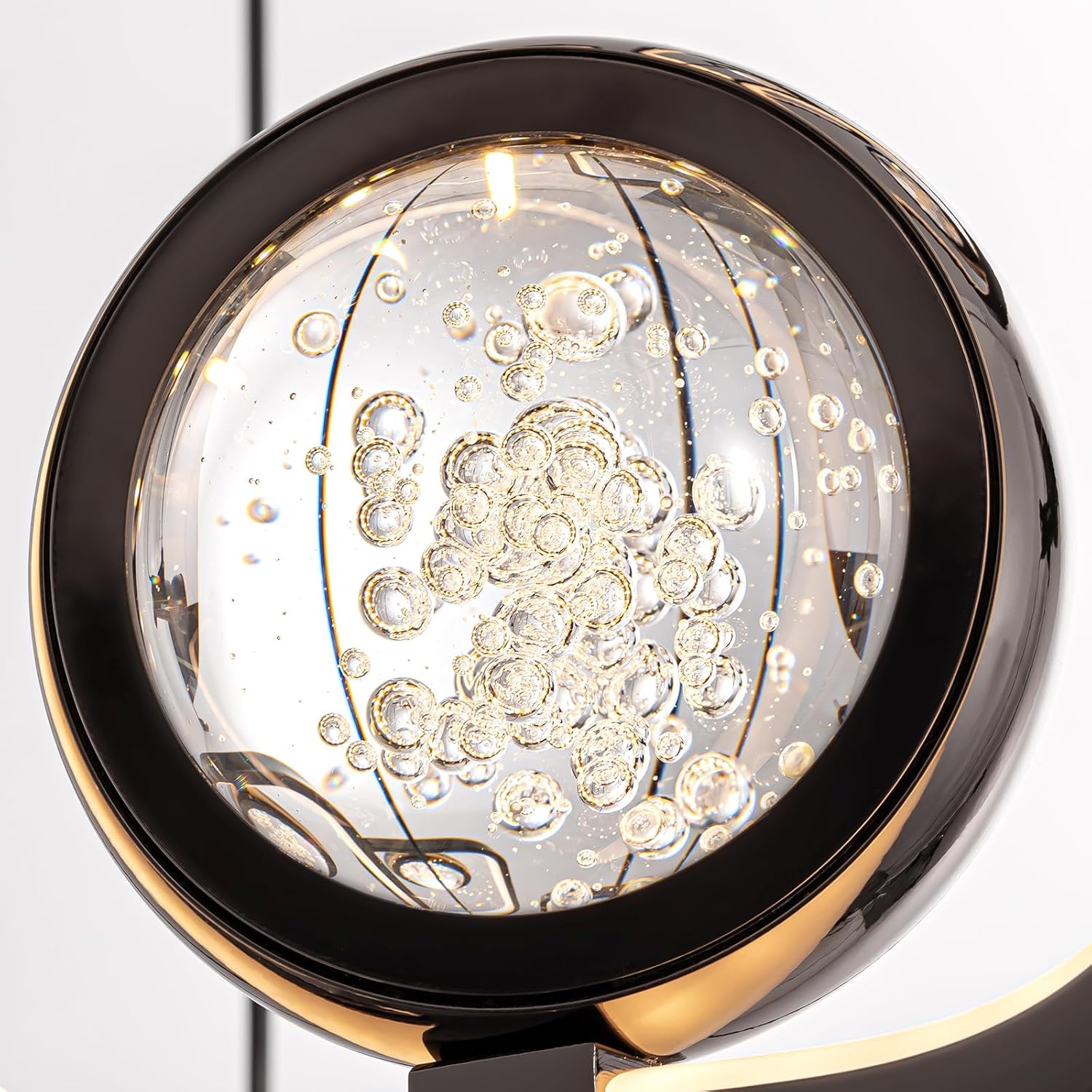 10-Light Modern LED Crystal Chandelier 10 Lights Black High Ceiling Chandelier for Staircase Large Adjustable Length Light Fixture for Foyer, Entryway, Living Room