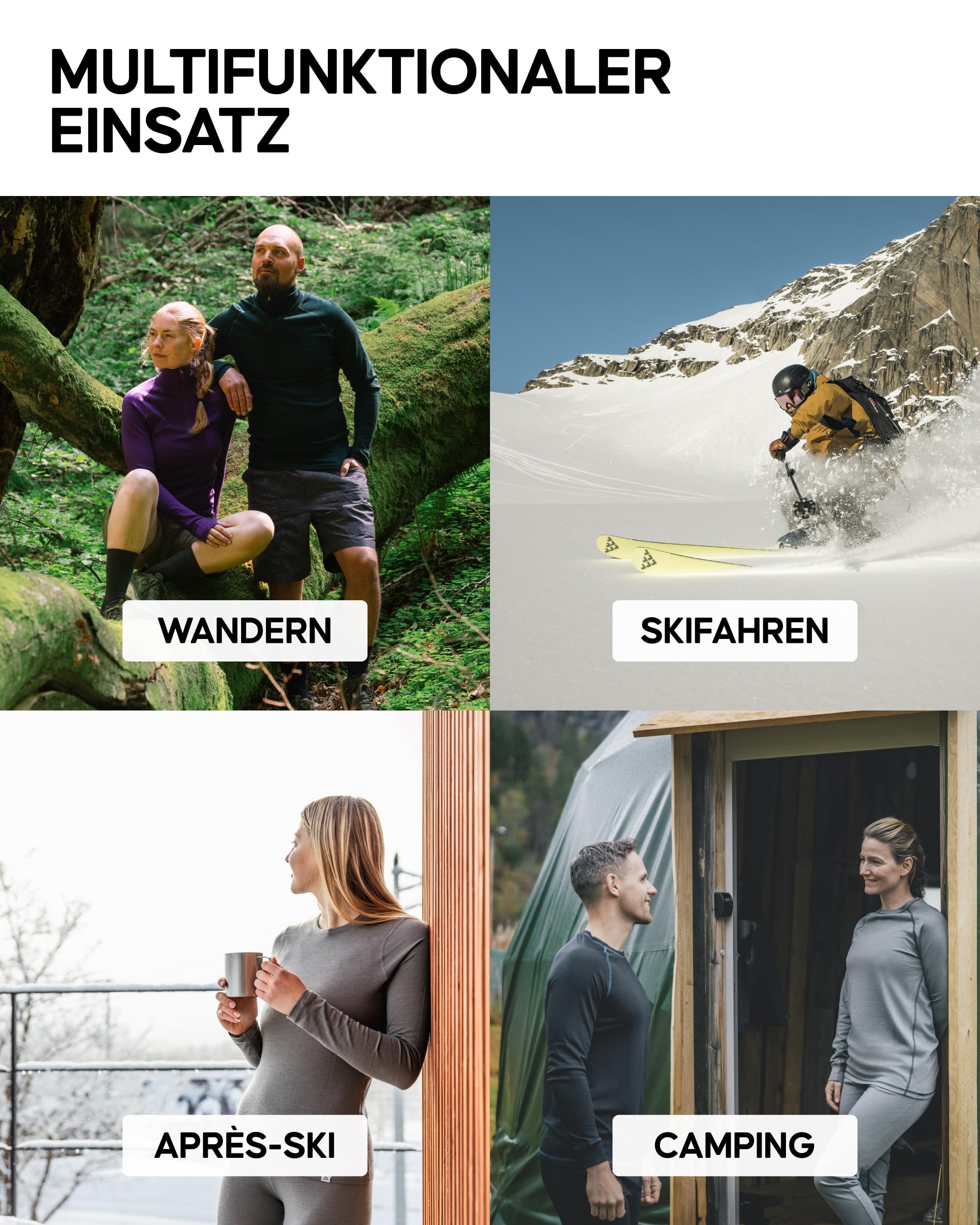 DANISH ENDURANCE Merino Shirt Damen, Reißverschluss & Rollkragen, Half Zip Langarmshirt, Premium Thermounterwäsche, Skirolli, Thermoshirt, Warm & Atmungsaktiv