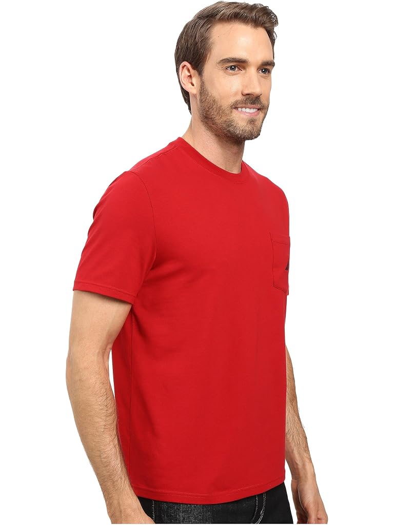 Nautica Short Sleeve Solid Anchor Pocket Tee
