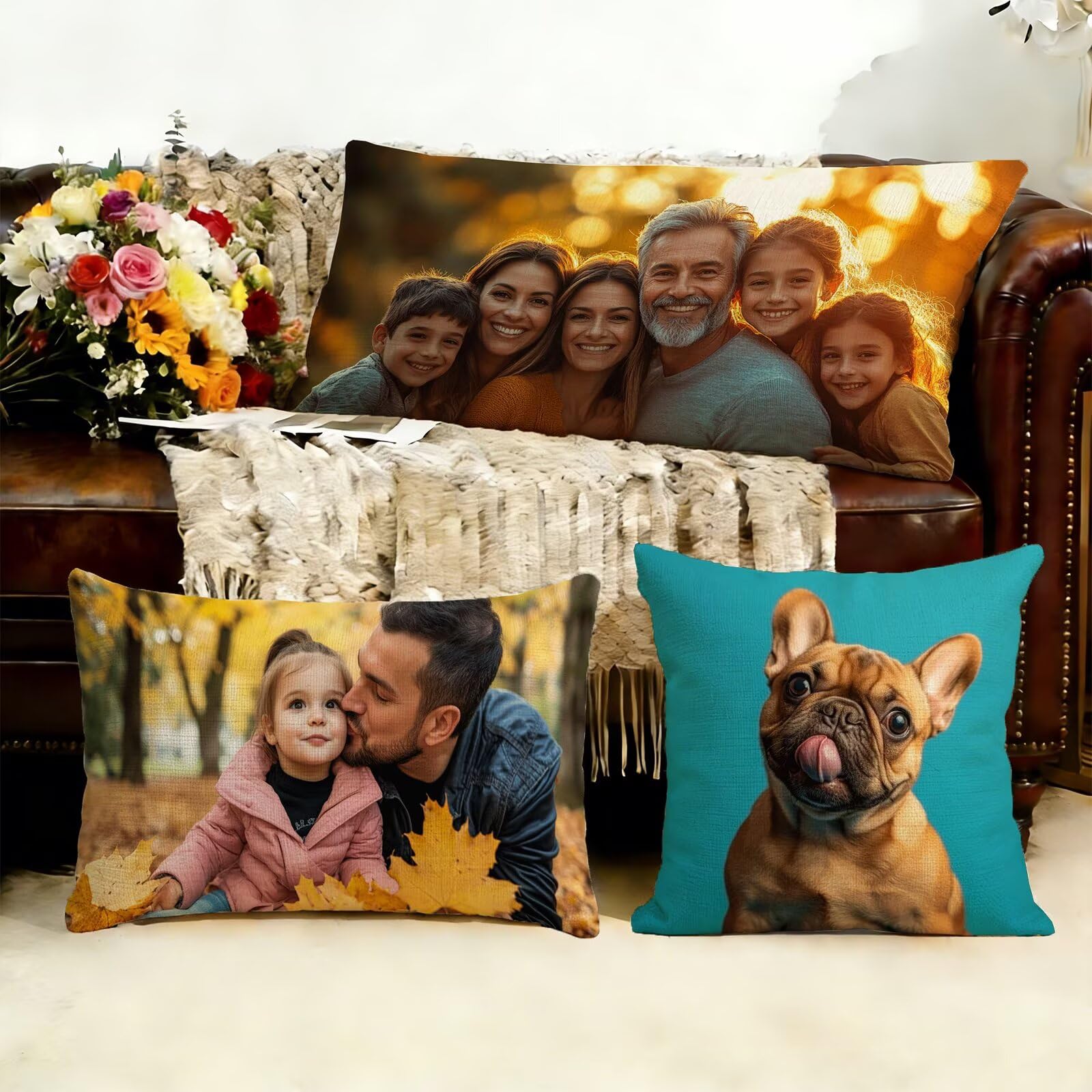Cojin Personalizado Foto a Doble Cara 60x180cm - Cojines Exterior,Funda de Almohada Impermeable - Regalo Original para San Valentín y Aniversario Parejas para Cama Sofa Terraza Salon Jardin J1-27