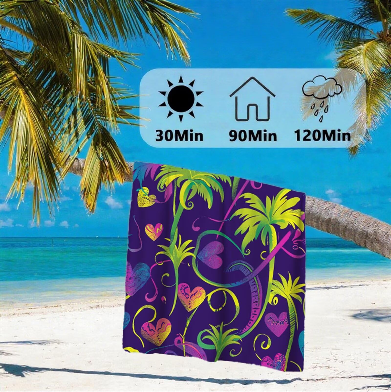 Telo Mare Microfibra 220x100 cm Telo Mare Grande, Asciugamano Palestra Asciugatura Rapida, Stuoia Campeggio Anti-Sabbia, Morbido, Assorbente, con Borsa Portaoggetti, Accessori Campeggio, Regalo Y2-340