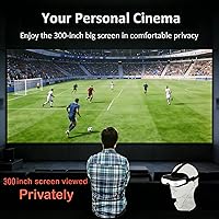 Vista 3 de Bigeyes H3 Personal Mobile Movie Cinema -Video Glasses with HDMI Input,Video Goggles,Built in Battery,Not VR HMD,Connected to Various Media Sources