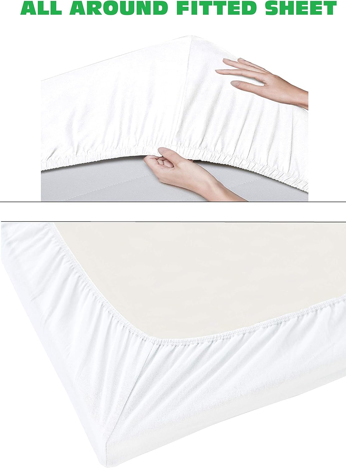 Pure Natural 100% Cotton Sheets - 4 Piece Queen Size Bedding Sheets Set, 15" Deep Pockets, 800 Thread Count Sateen Weave Best Bedding Sheets for Bed (Queen, Aqua)