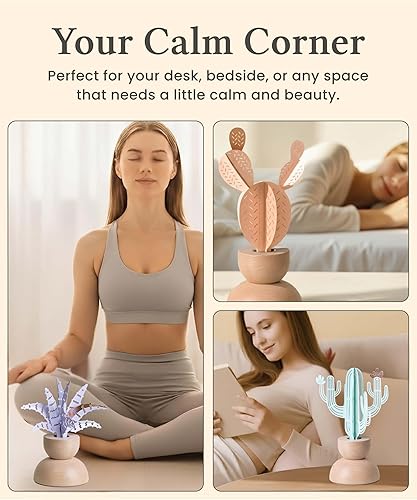 Miniatura 8 de Difusor pasivo giratorio silencioso, inalámbrico, sin agua, decoración de escritorio inspirada en origami para el hogar u oficina, regalo relajante