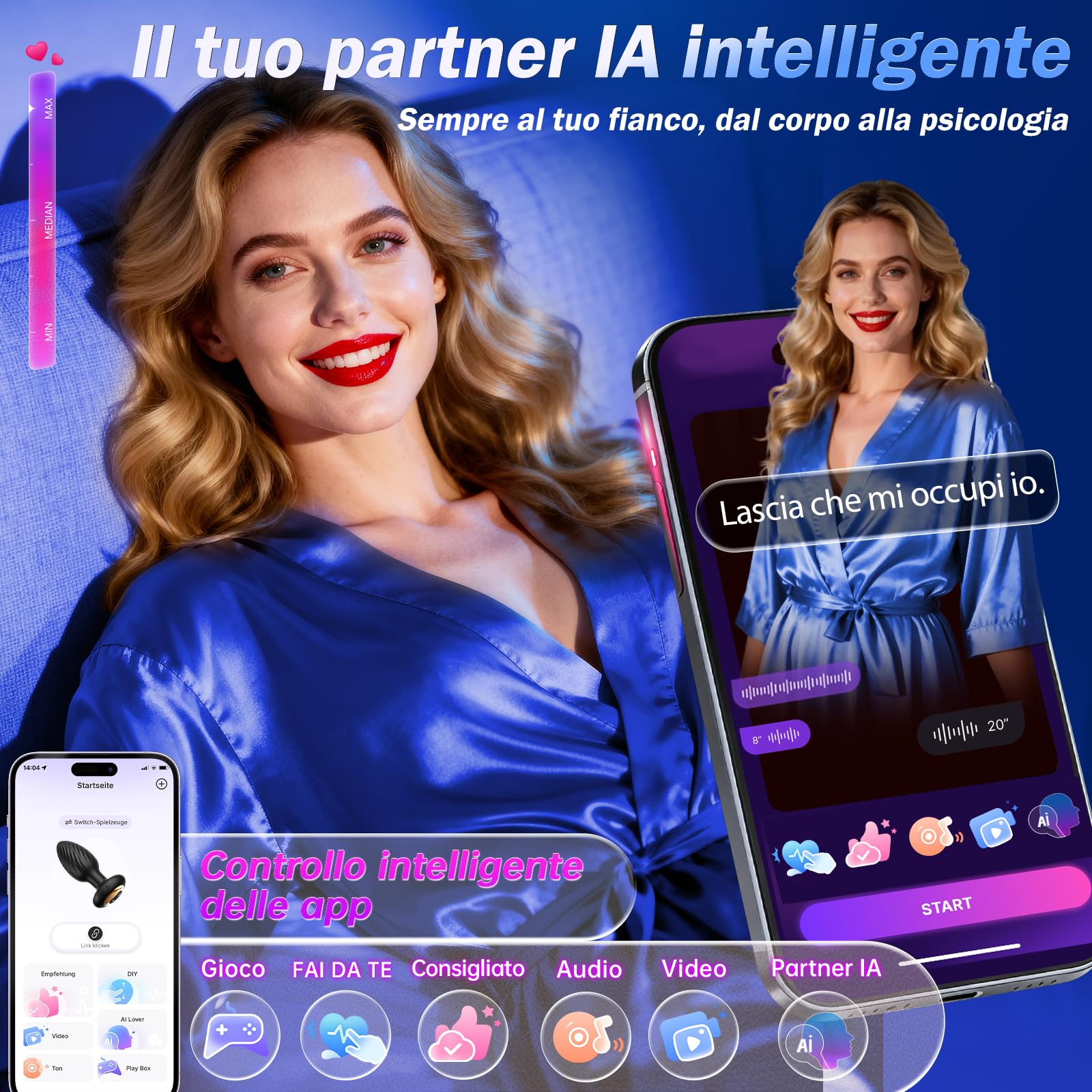 Vibratoreper Plug Anale-dilatatore Uomo, Dildo Anale Sexytoysys Uomo Donna Coppia con 7 Rotazione 7 Vibrazione, Vibratore Anale Butt Anal Plug Analesex Toy, Palline Anali Sex Toys Sessuali per Uomini