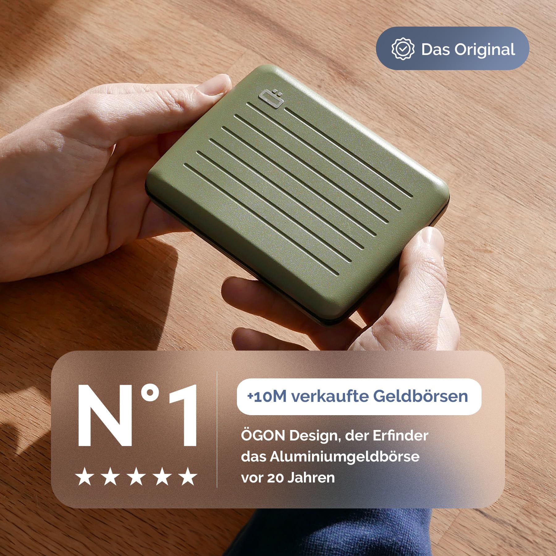 Aluminium-Geldbörse mit großem Fassungsvermögen. Modell: OSLO LARGE | Verstecktes Fach für Geldscheine, Ausweis & Führerschein. RFID-Schutz. Sofortiger Kartenzugriff.
