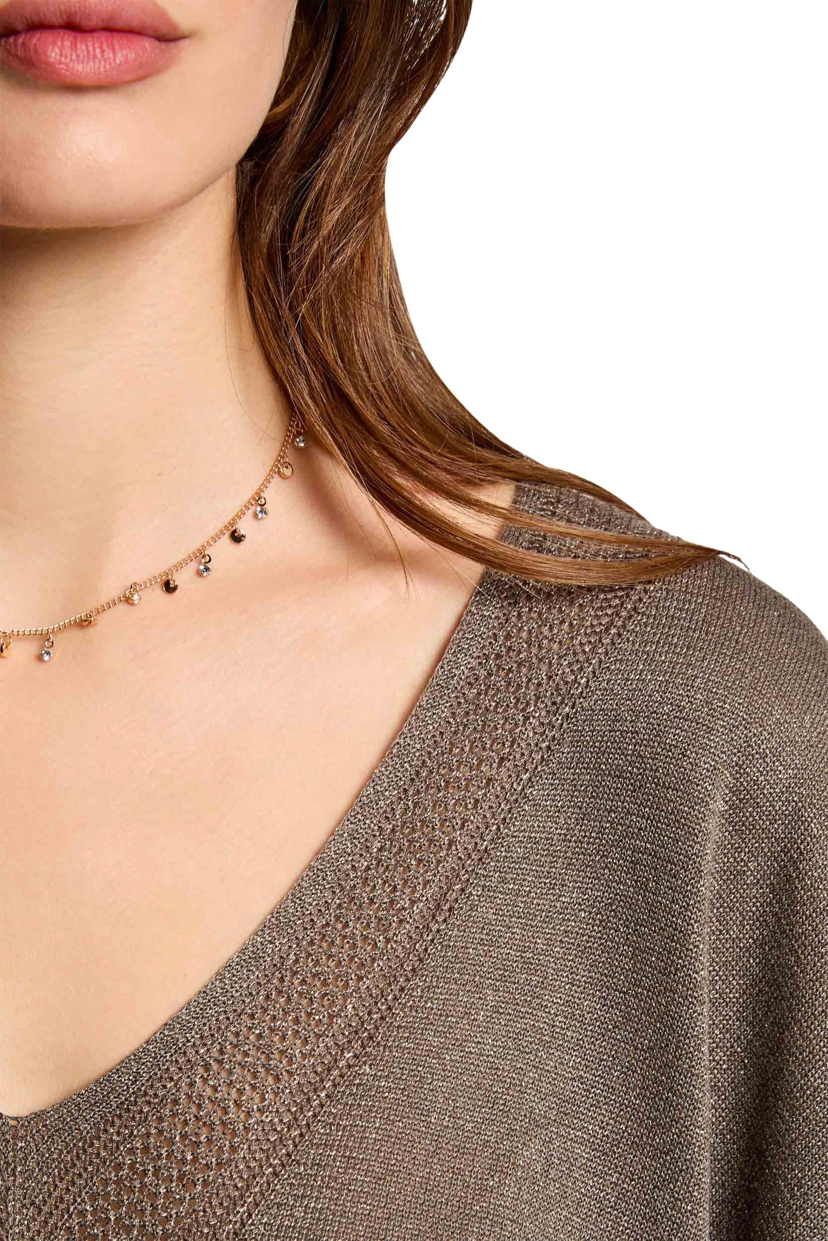 Morgan Jersey escote en V manga corta