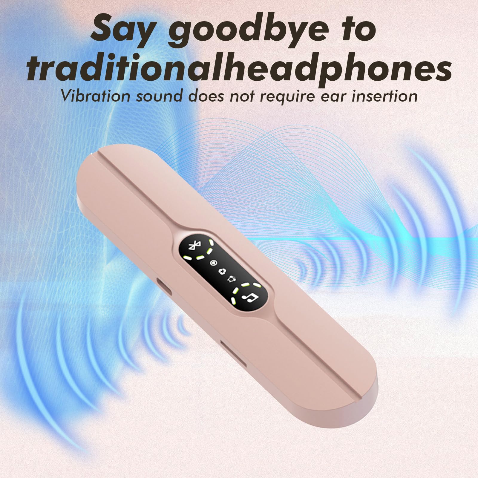 Altoparlante a conduzione ossea per dormire, 3 modalità Bluetooth, dispositivo per rumore bianco per dormire sotto il cuscino, migliora il sonno, dorme sul fianco, per ufficio (rosa)