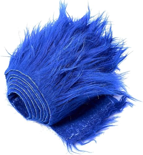 Miniatura 106 de Tiras precortadas de tela de piel sintética lanuda y esponjosa para gnomos, barba, cosplay, decoración enana (blanco, 8 x 60 pulgadas)