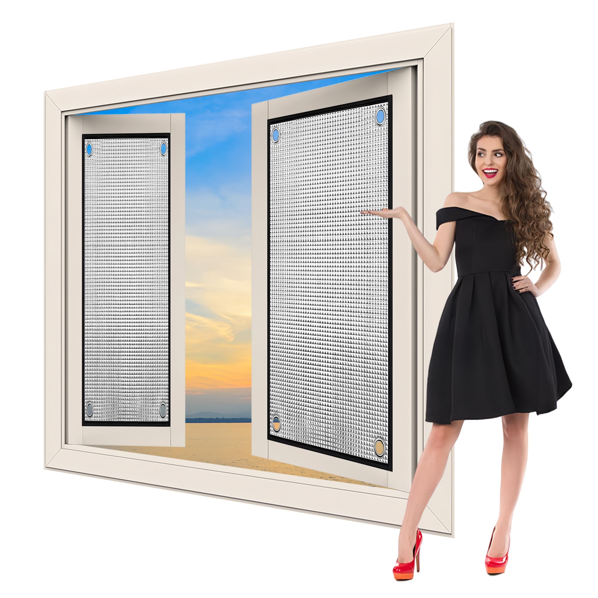 Pellicola Oscurante Termica 80 x 72 cm Raffreddamento Tende Termiche Isolanti per Vetri Finestre con Ventose per Casa e Ufficio, Argento