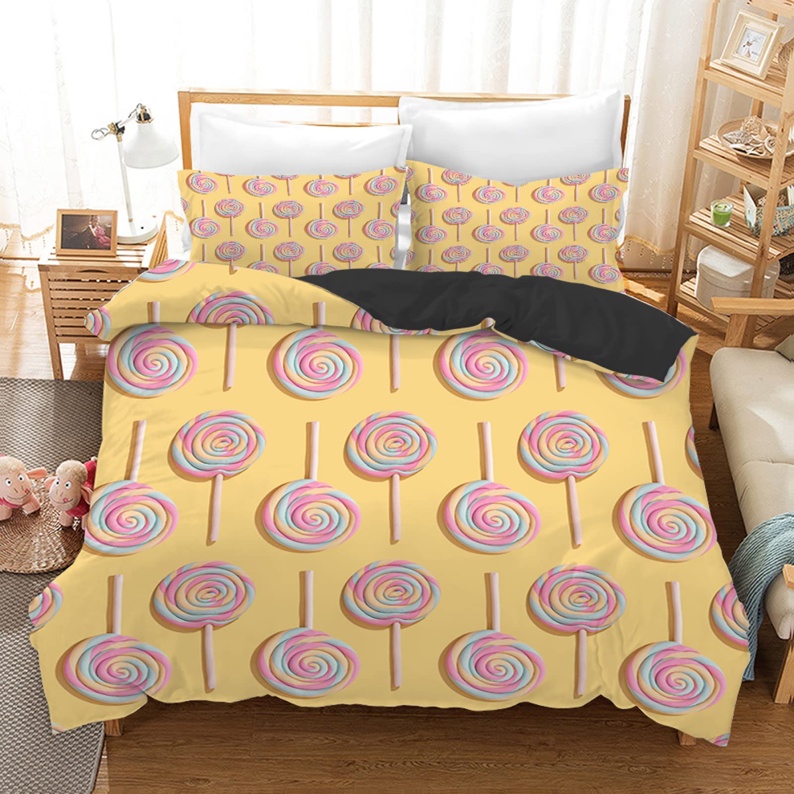 Housse de couette 90x190 cm microfibre résistante aux lavages répétés pour lit enfant
