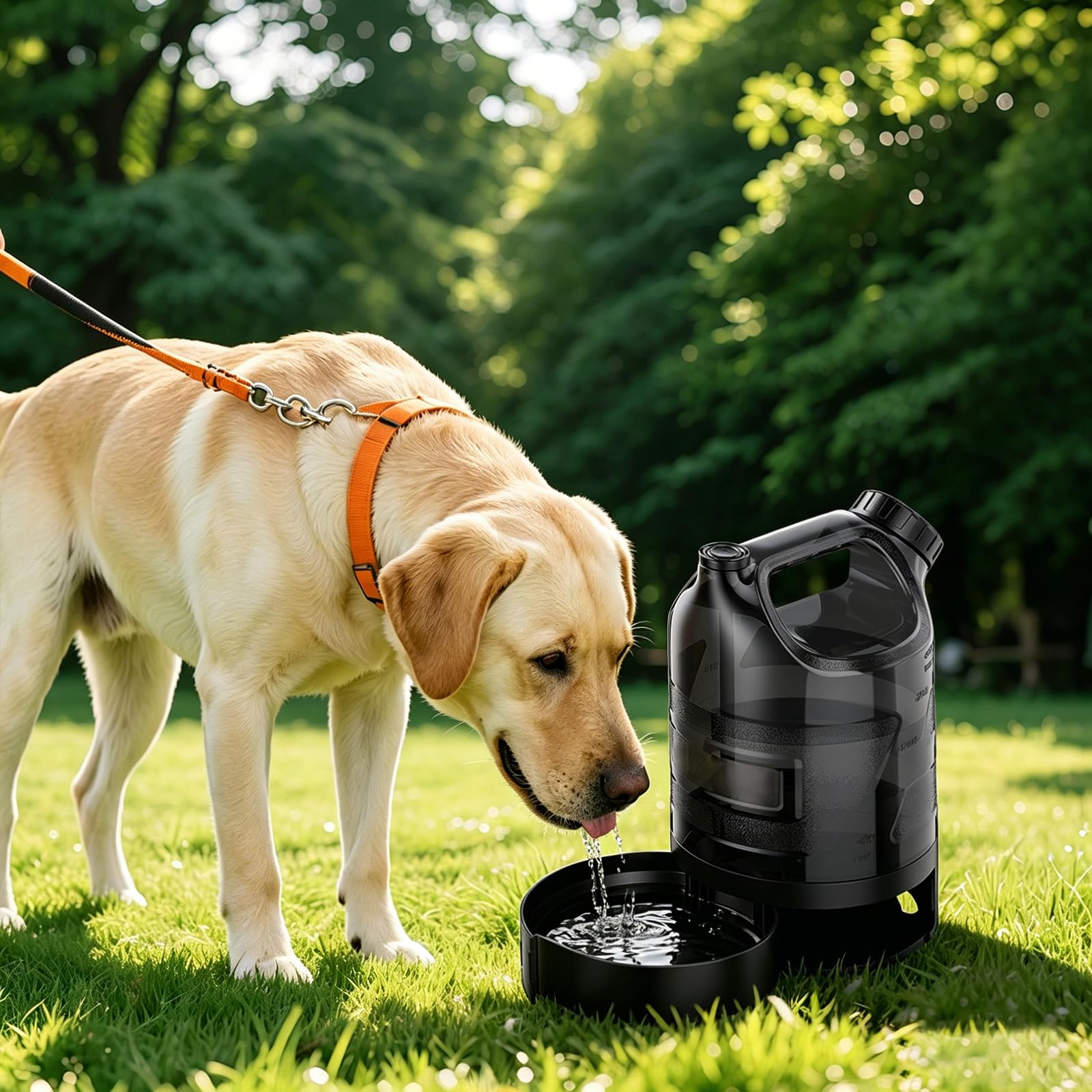 Borraccia per cani da 2500 ml, portatile, XXL, grande | Dispenser per acqua per cani da campeggio, a prova di perdite, per vacanze, escursioni, viaggi, appartamento