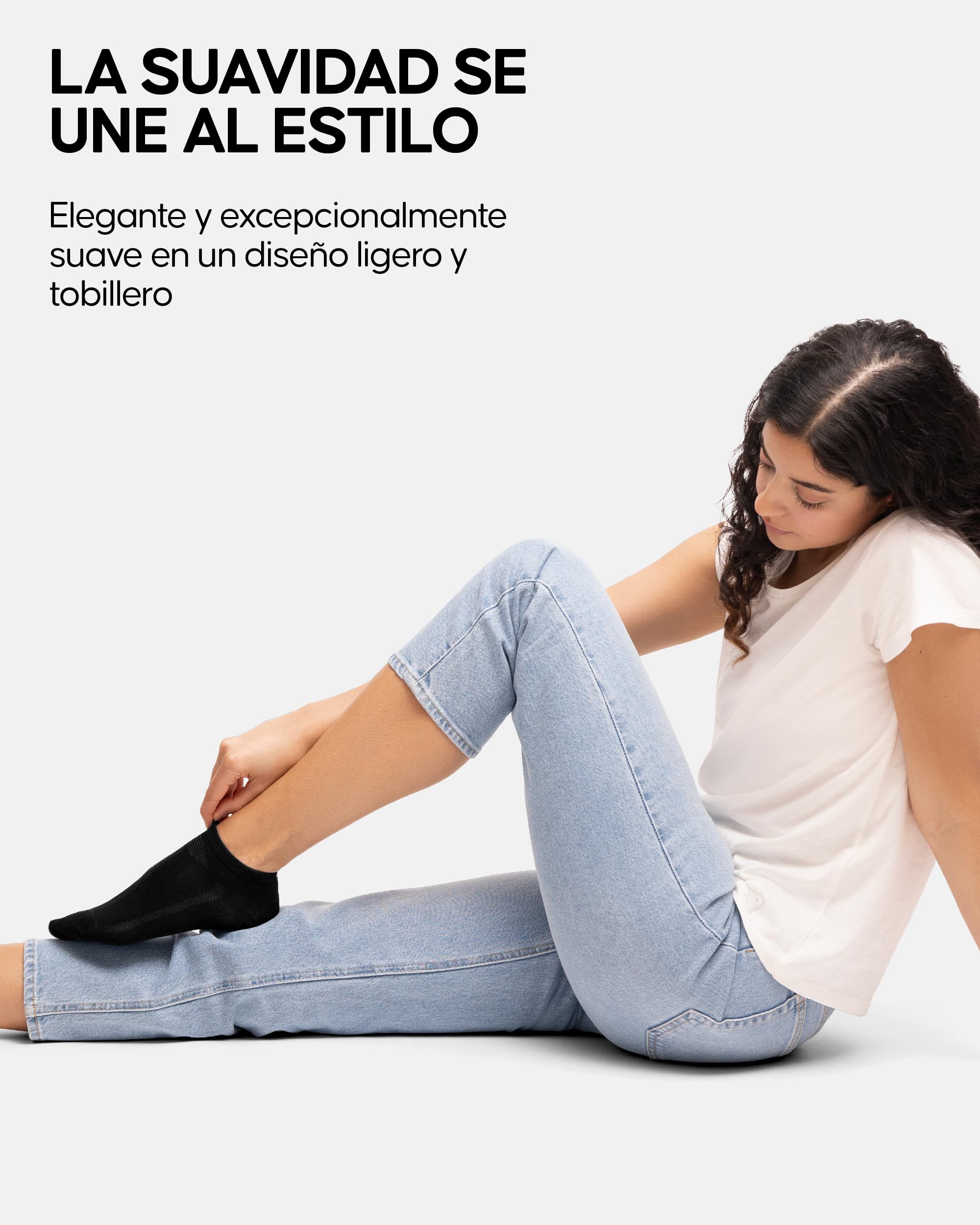 DANISH ENDURANCE Calcetines Tobilleros en Bambú, Calcetines Cortos Transpirables, Extra Suaves, 6 Pack