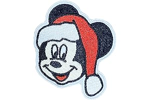 Christmas Mickey Embroidered Iron on Patch