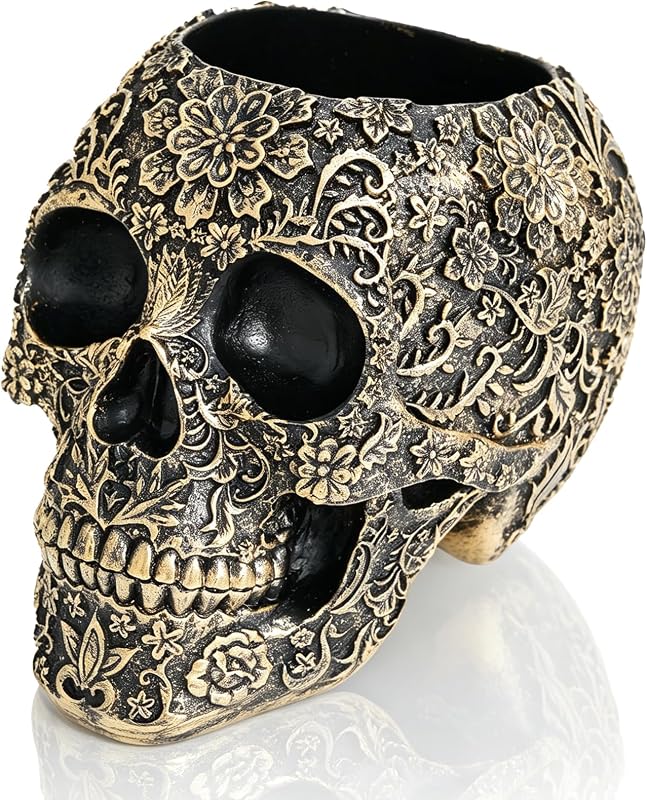 Tigela decorativa de caveira gótica BOIHEGU Vintage