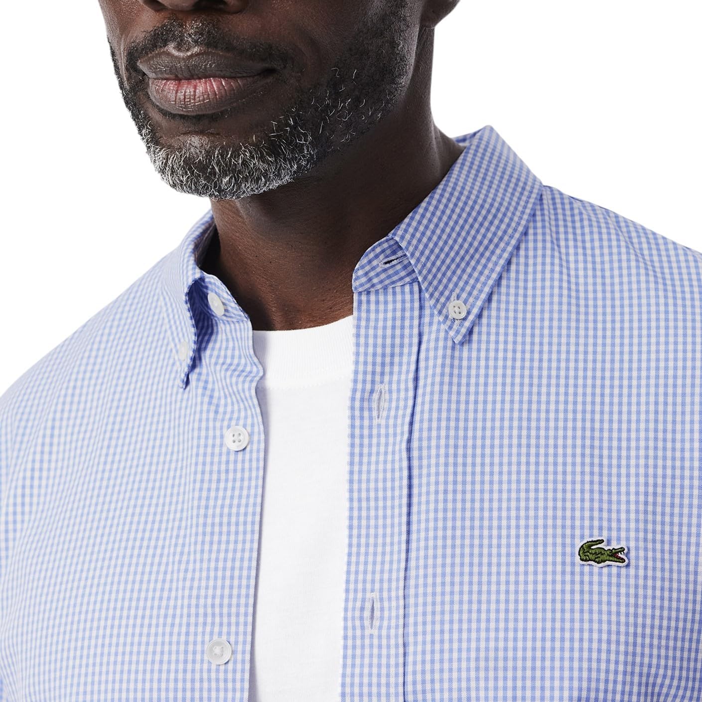 Lacoste Mens Regular Fit Checked Cotton Shirt - Image 3