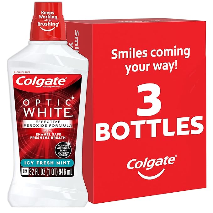 Colgate Optic White Whitening Mouthwash with Hydrogen