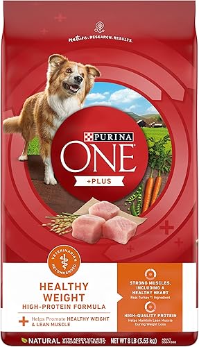 Purina ONE SmartBlend Natural Peso saludable, fórmula para adulto, alimentos secos para perros y comida húmeda para perros