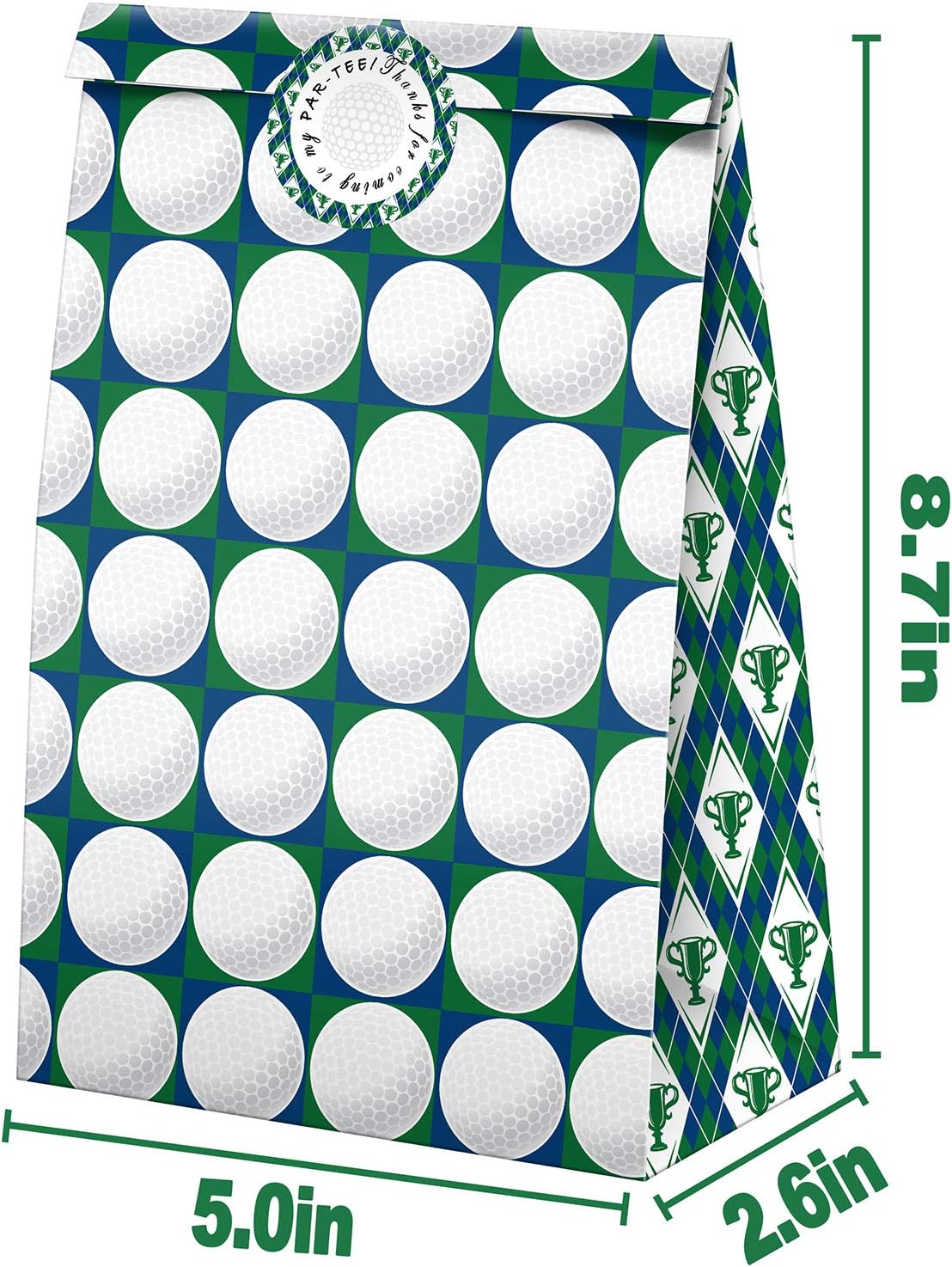 24 Pack Golf Party Candy Favor Bags with Stickers, Golf Goodie Gift Treat Bags Golf Themed Birthday Party Supplies - Image 4