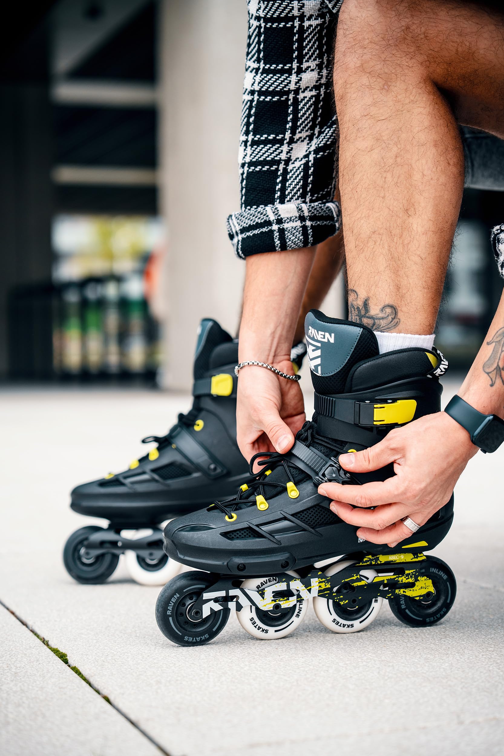 RAVEN Inlineskates Inliner Vestor Black/Lime