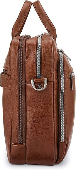 samsonite classic leather toploader briefcase