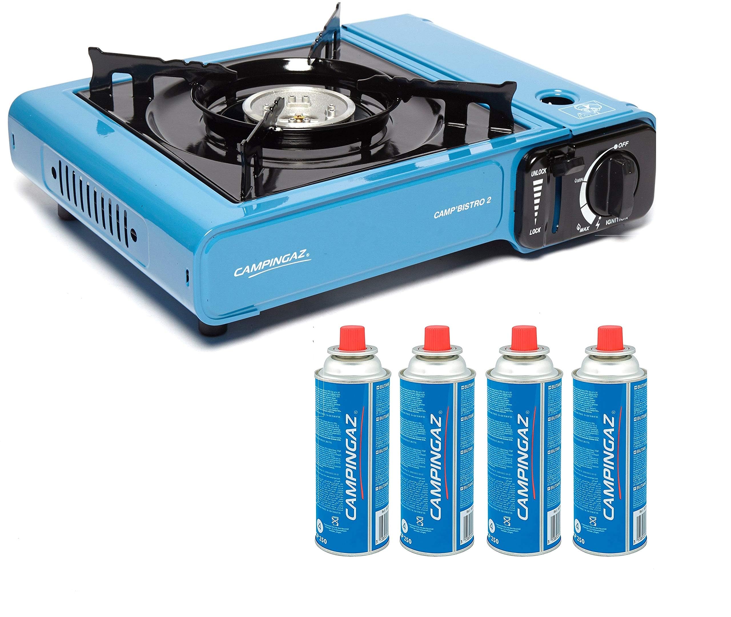 Campingaz Camp Bistro Portable Camping Stove with CP250 gas (Pack of 4) | Outdoor Butane Gas Stove with Carry Case for Camping, Trekking Visit the CAMPINGAZ Store-image-43