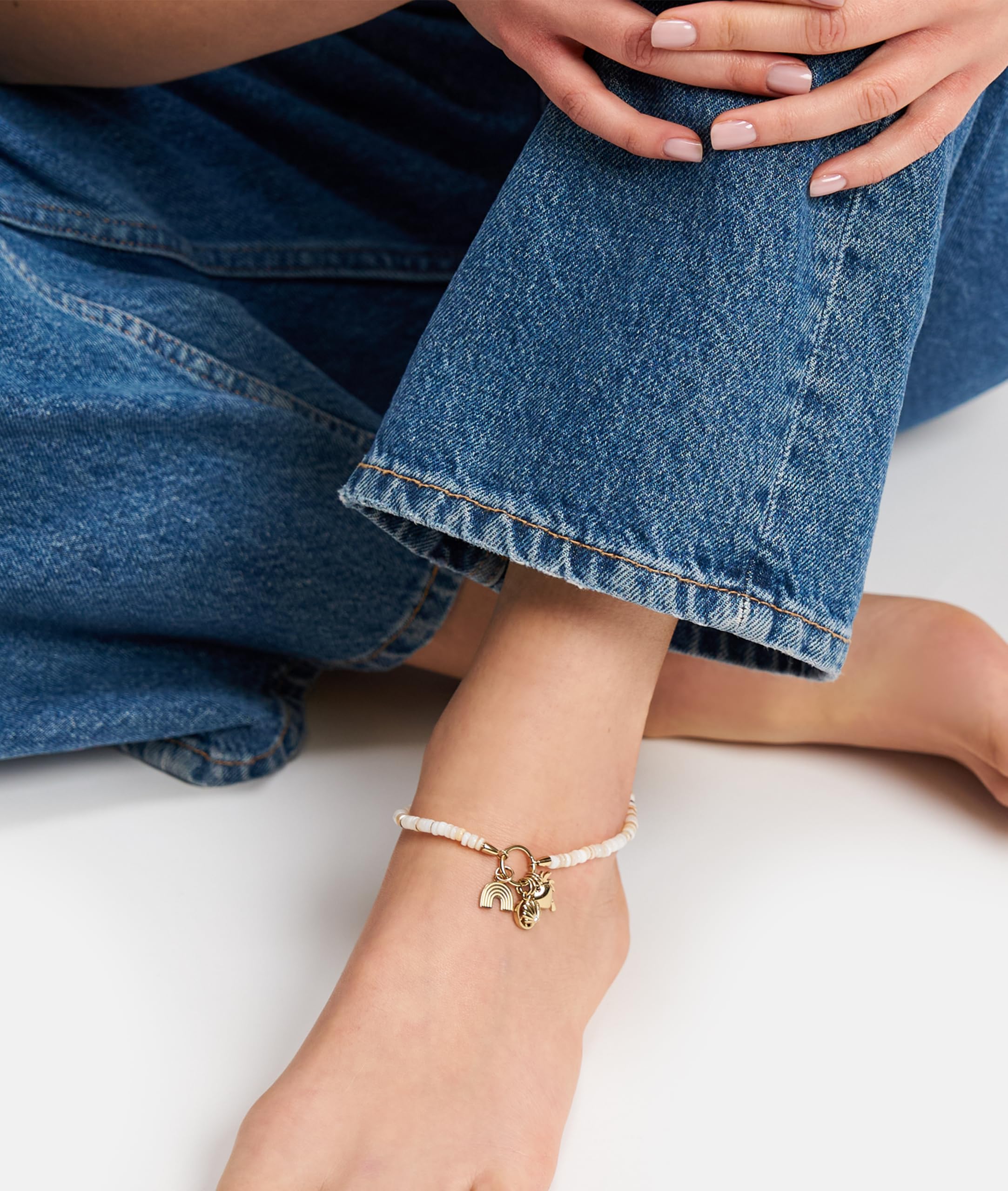 Tamaris Fußkettchen für Damen, Frauen Fußschmuck wasserfest aus Edelstahl, Fußkette verstellbar