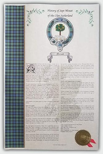 Lion of the Clan Lyon - Scottish Clan & Sept 11x17 History Print - Tartan, Buckle, Crest, Last Name Surname Meaning, Genealogy, Family Tree Research