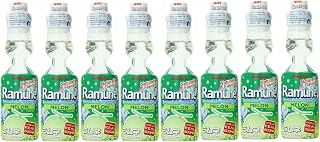 Sangaria Japanese Soft Drink Ramune, Melon Flavor, Pack of 8 (Total 54.08 Fl Oz)