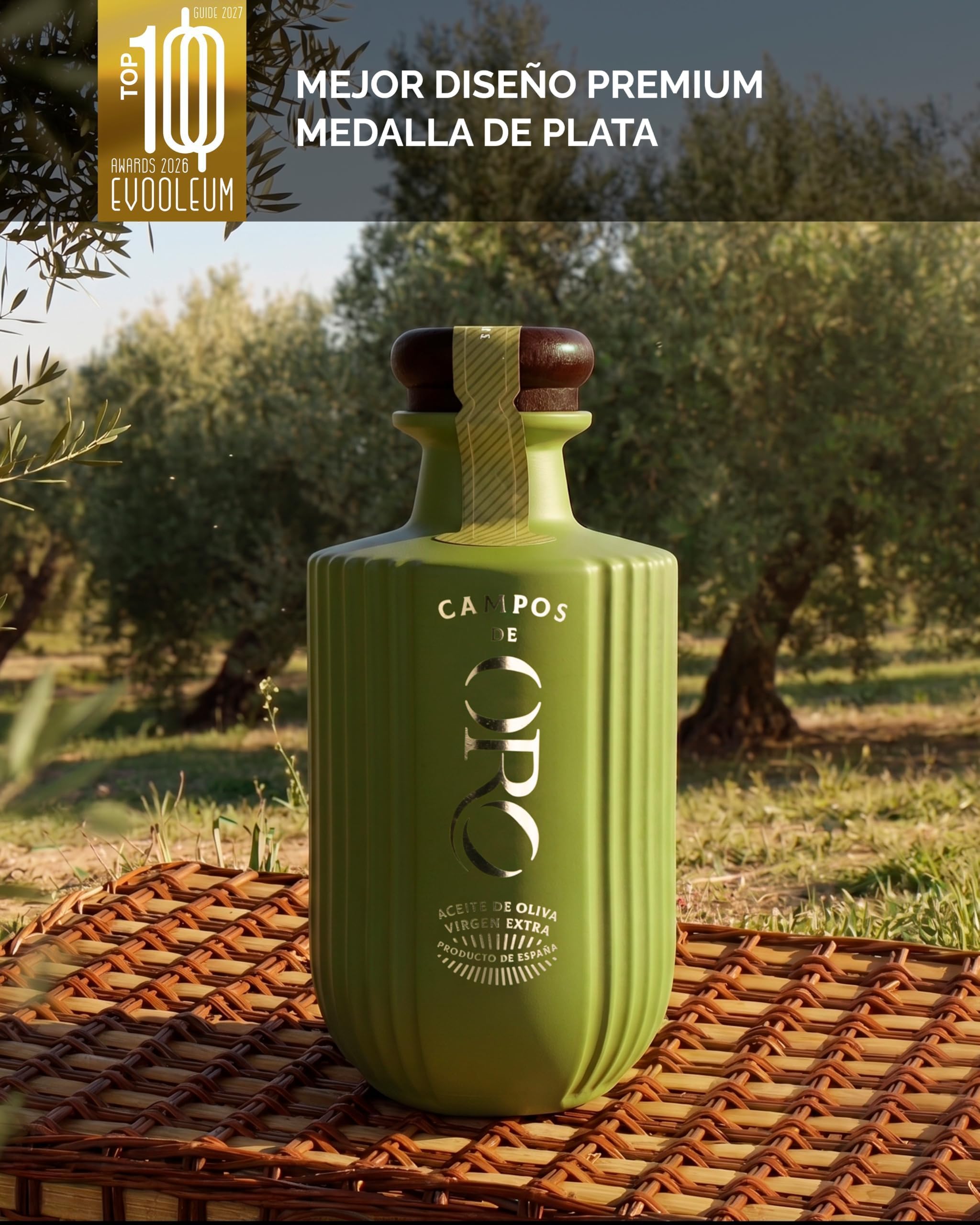 Campos de Oro Crisol | Oliwa z oliwek extra virgin – mieszanka odmian Hojiblanca i Picual – zestaw 500 ml.