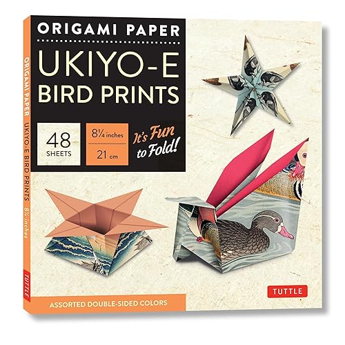 Origami Paper - Ukiyo-e Bird Prints - 8 1/4" - 48 Sheets: Tuttle Origami Paper: High-Quality Origami Sheets Printed with 8 Different Designs: Instructions for 7 Projects Included