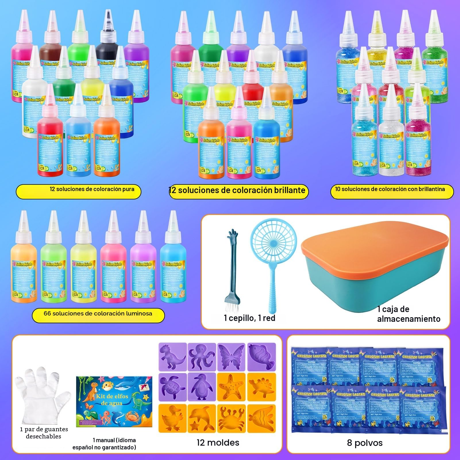 JOPSHEEN Magic Water Elf, 40 Colores Aqua Gel, Elfo de Agua Magico, Kit de Gel de Agua para Niños