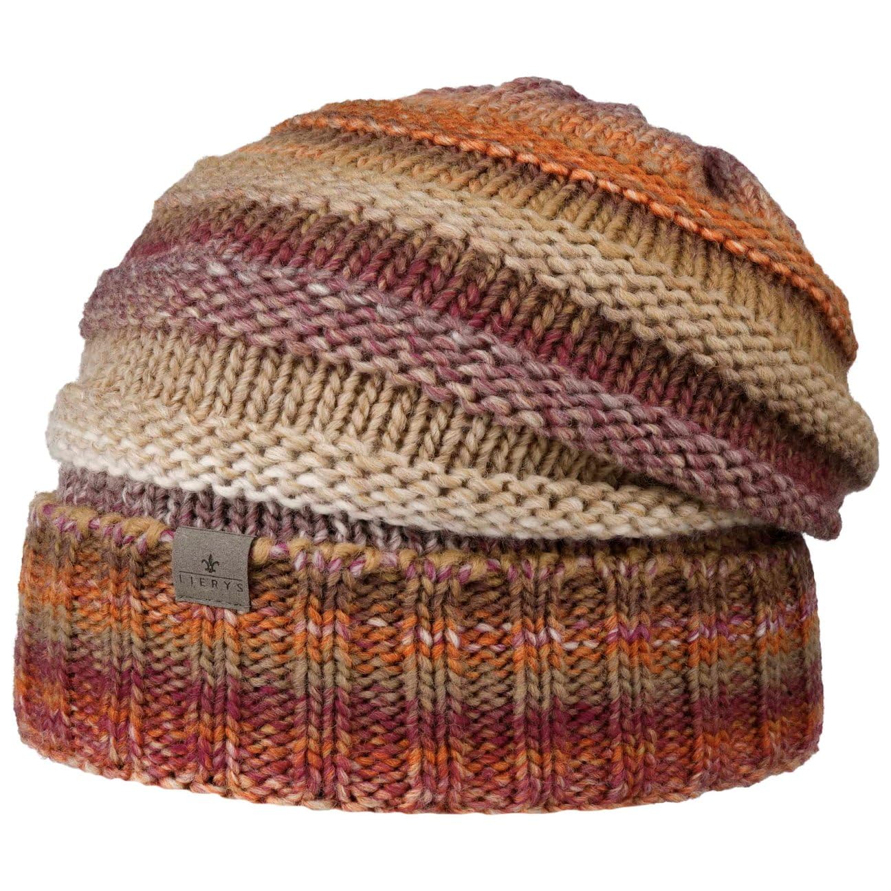 Lierys Bernardo Beanie Strickmütze Fleece Lined Wool Blend Made in Germany Unisex Autumn Winter Beige One Size