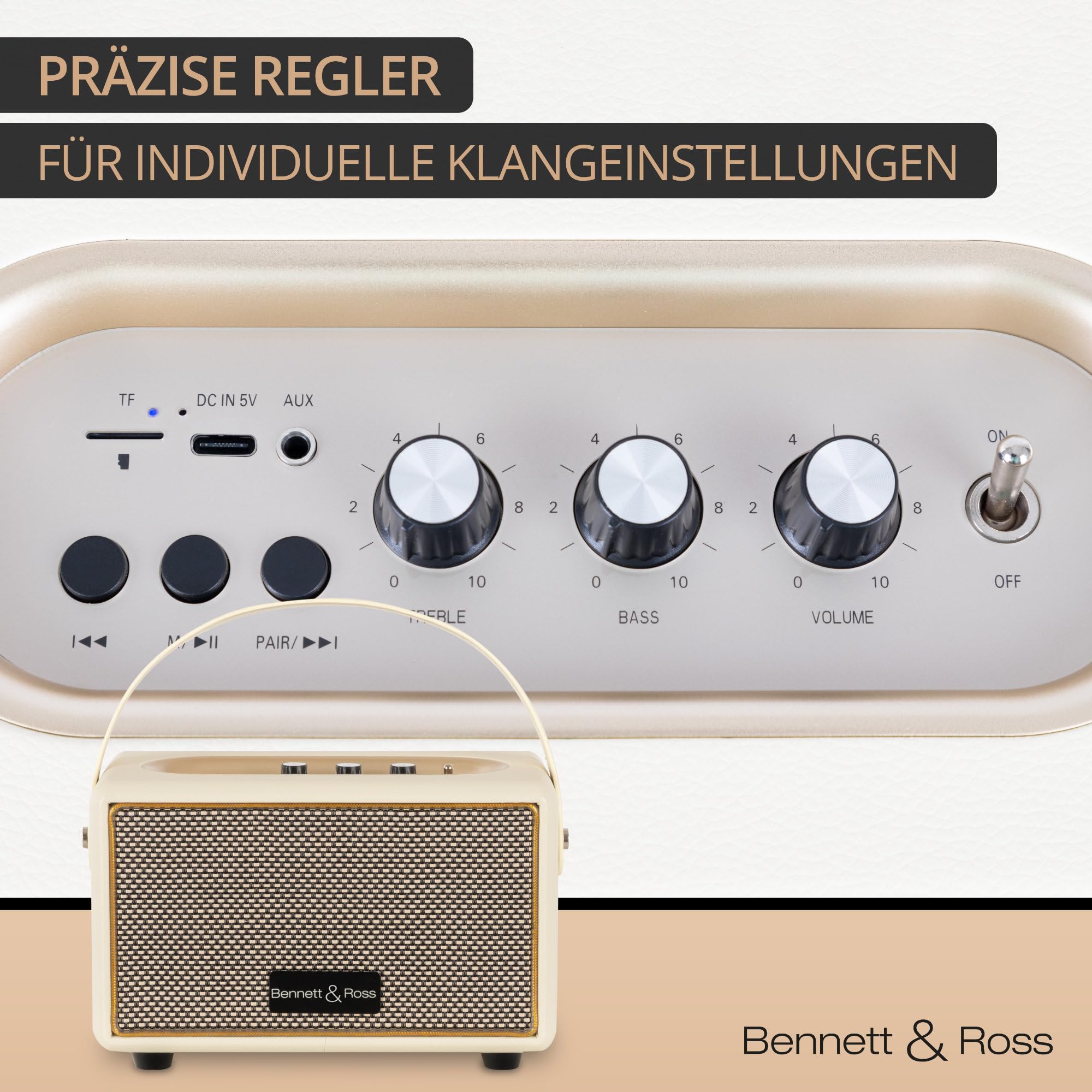Rocktile GP-10/ BB-820CW Set Amplificatore per Chitarra, Flanger, Phaser | Amplificatore per Cuffie, Amplificatore per cuffie portatile e multieffetto, Controlli Gain e Tone, Accordatore integrato
