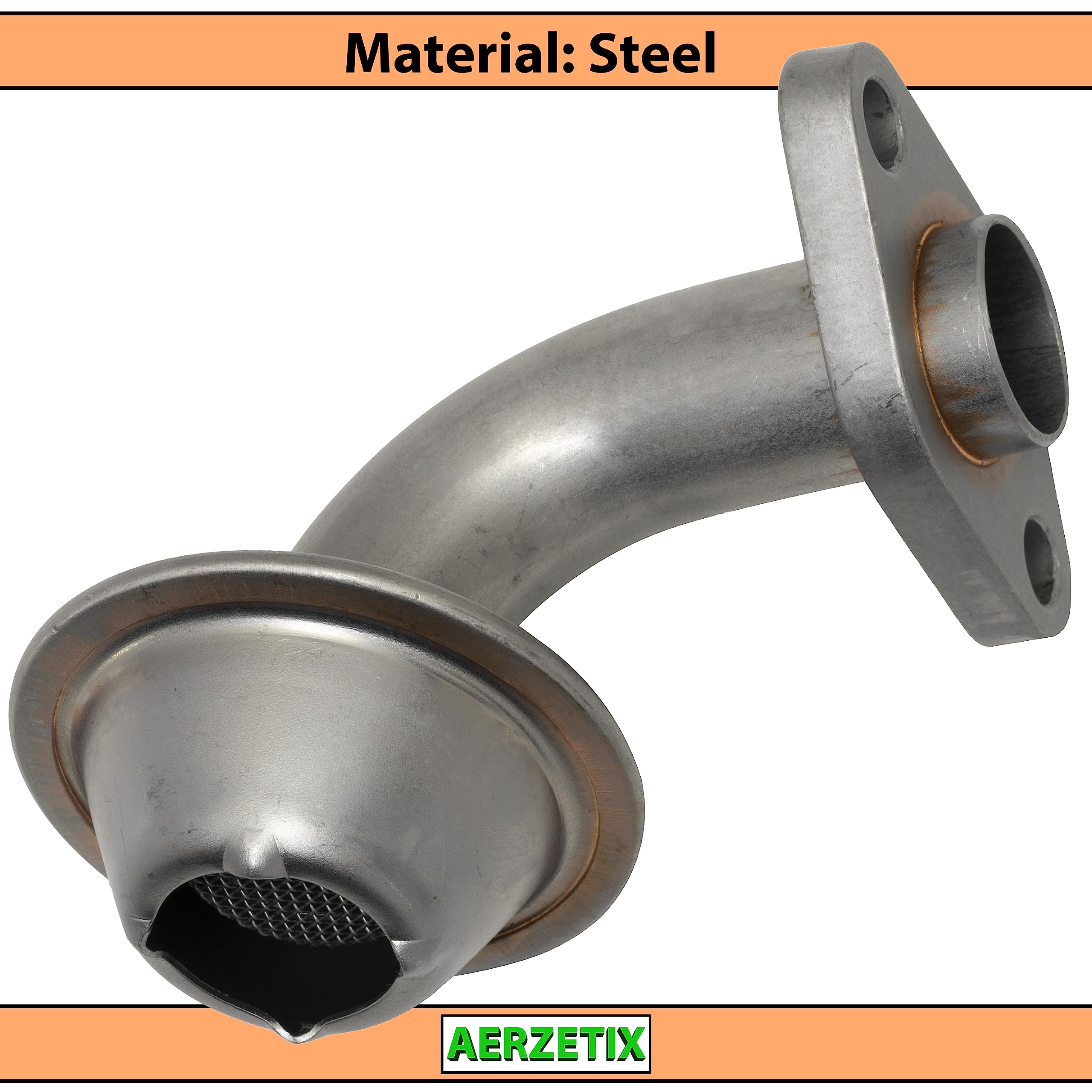 AERZETIX - C66385 - Tubo di aspirazione, pompa dell'olio con setaccio - materiale: acciaio - compatibile con numeri OE 06B 115 251