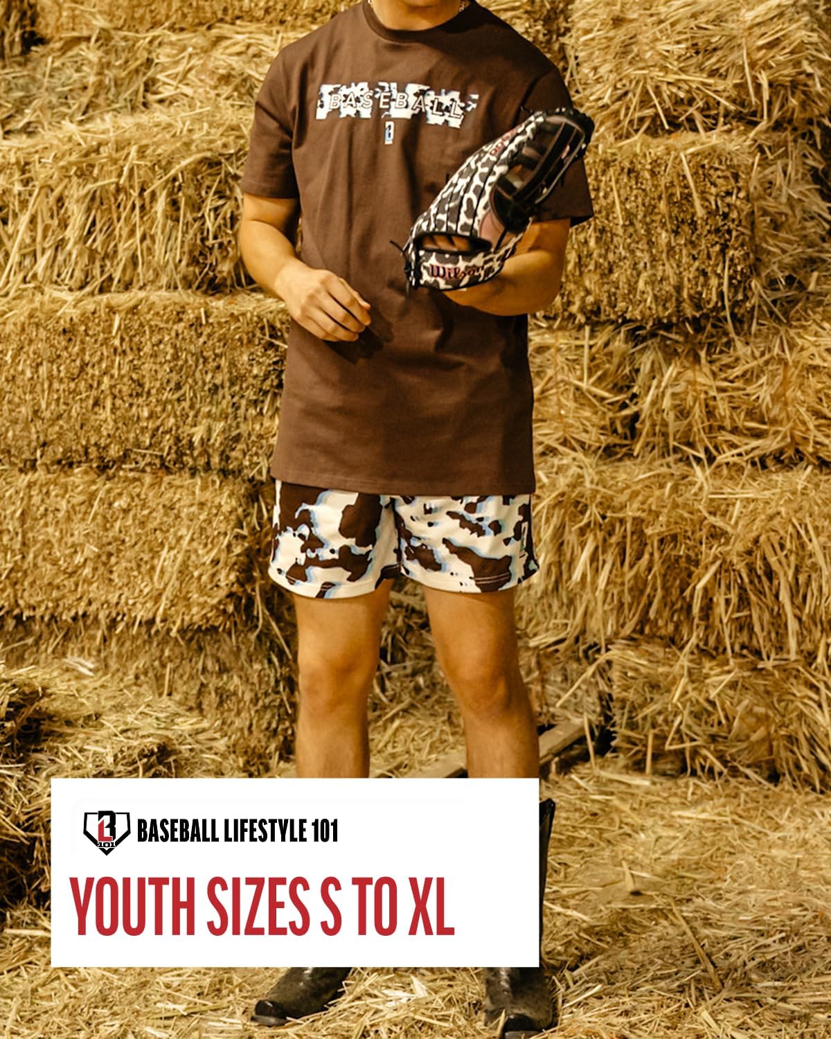 Baseball Lifestyle 101 Boy's Cowhide Curveball T-Shirt, Short Sleeve, Crew Neck, Youth Sizes S-XL
