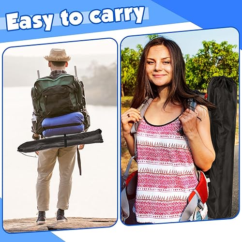 Miniatura 7 de Silla de camping portátil para adultos, silla plegable de tela Oxford para exteriores, resistente, plegable, ligera, con soporte para tazas de malla