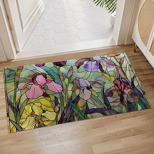 Miniatura 7 de Muscle Cars - Tapete para puerta de interior, 17 x 29.5 pulgadas, tapete para entrada, sala de estar o baño, tapete antideslizante, diseño retro