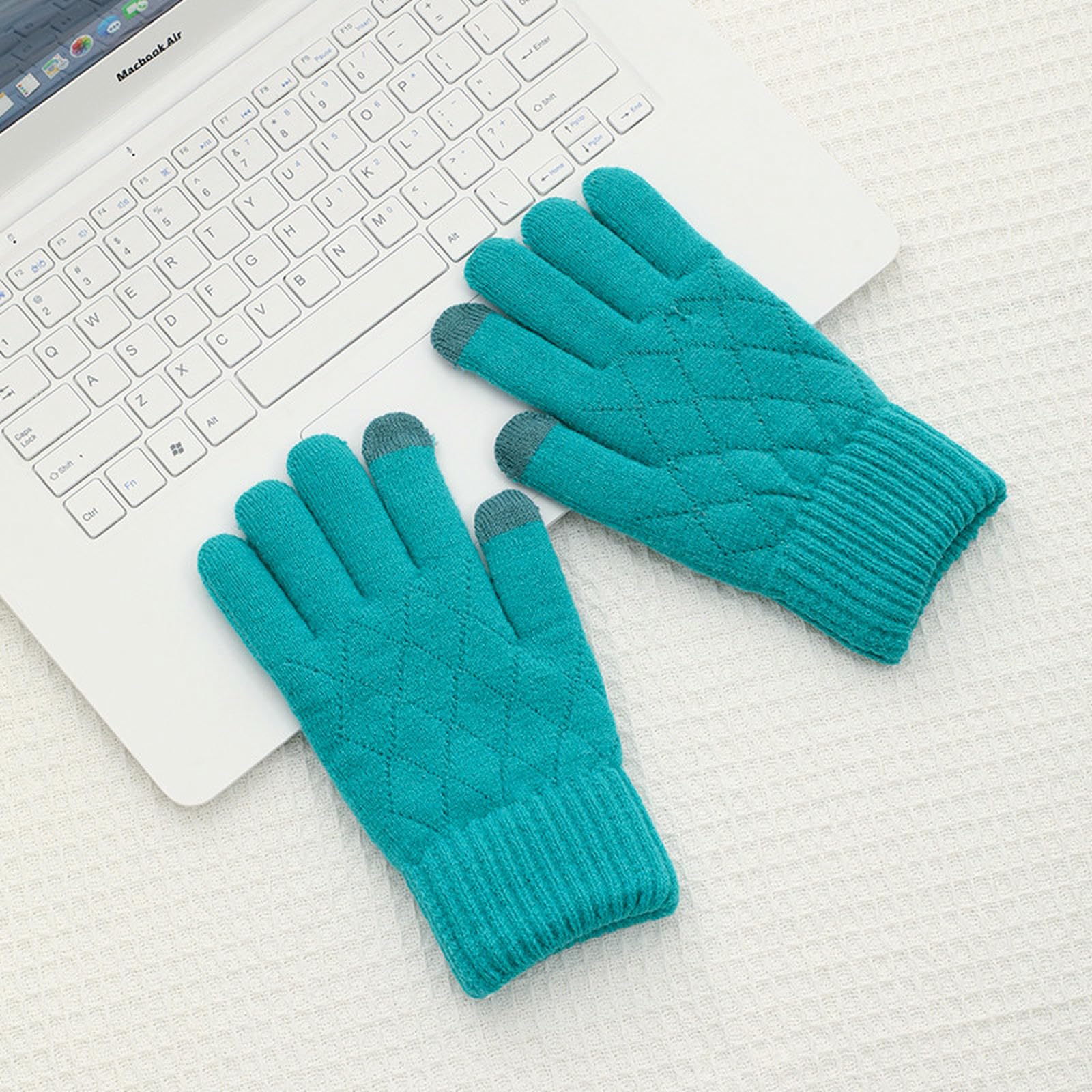 Guantes de Invierno para Mujer con Pantalla táctil, Forro Suave y puños elásticos para Mayor Comodidad y Calidez (Verde A)