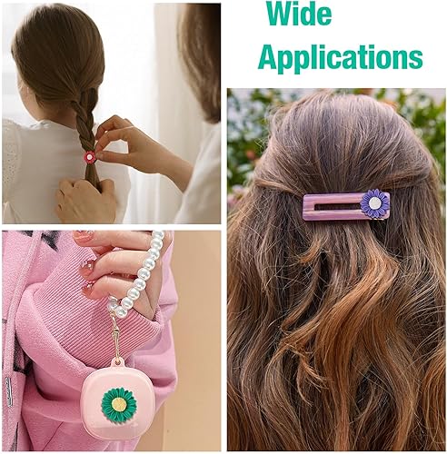 Miniatura 5 de Resin Sunflower Cabochons Flower Daisy Flatback Charms Orange Flower Embellishment for Phone Case Shoe Hairpin Sunglasses Headwear Scrapbooking