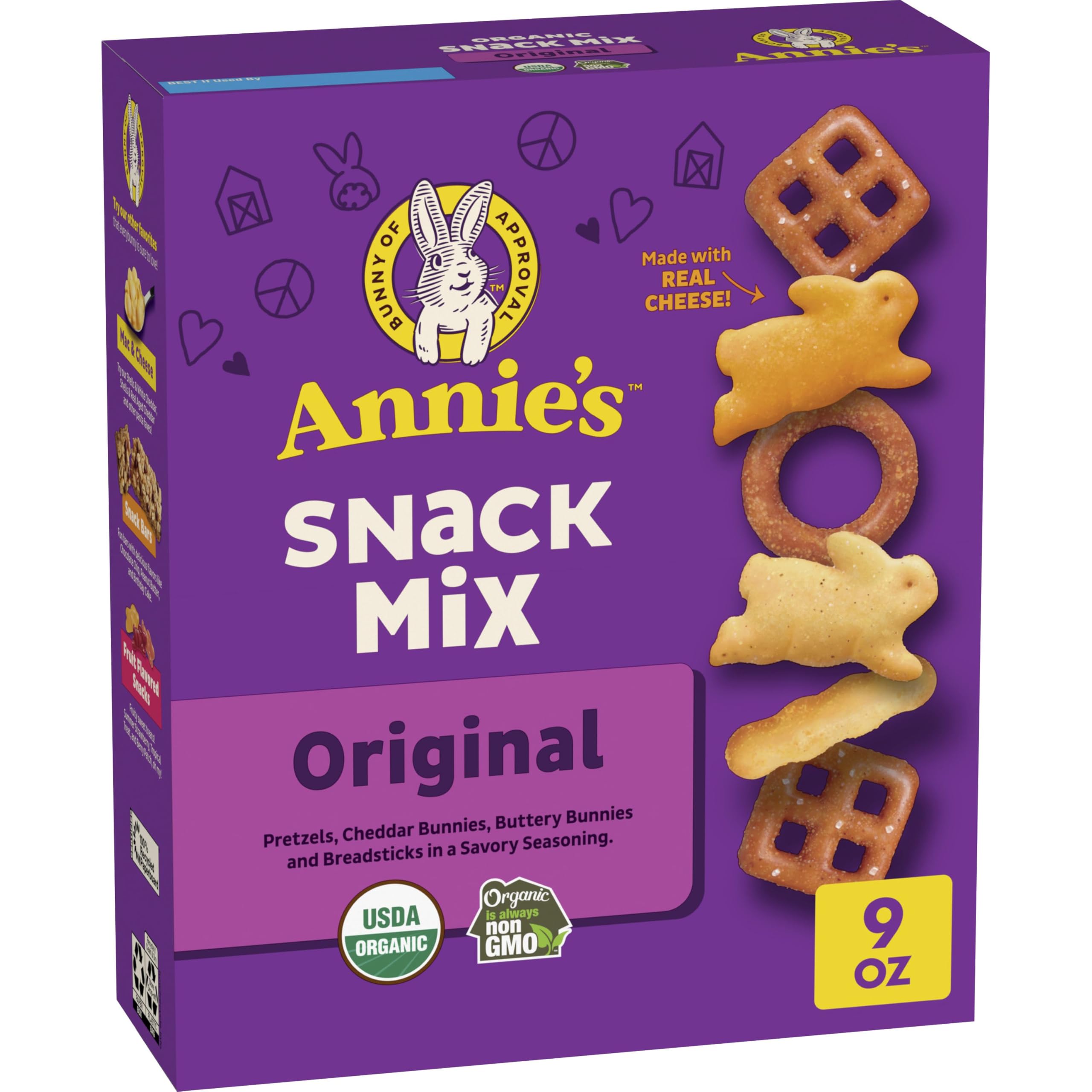 Annie's Organic Assorted Crackers and Pretzels Snack Mix, 9 oz
