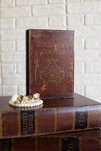 Miniatura 2 de Ebros Gift Juego de 3 cajas de libros de madera de imitación de cuero sintético con diseño floral de Viajes del Viejo Mundo multicolor