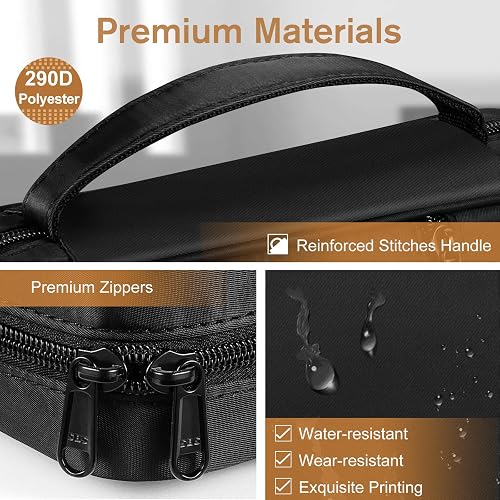 FINPAC Bible Cover, Slashproof Carrying Book Case Church Bag Bible Protective with Handle and Zippered Pocket for Standard Size Bible, for Mother Father Girls Boys Women Men, - 6