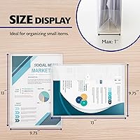 Vista 2 de BAZIC Products Sobres de plástico con cierre de cuerda, sobres de polietileno transparente con 1 diseño de carga superior y 1 diseño de carga