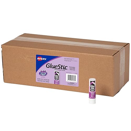 Avery Paquete de pegamento en barra de pegamento que desaparece, lavable, no tóxico, 0.26 onzas (00200)