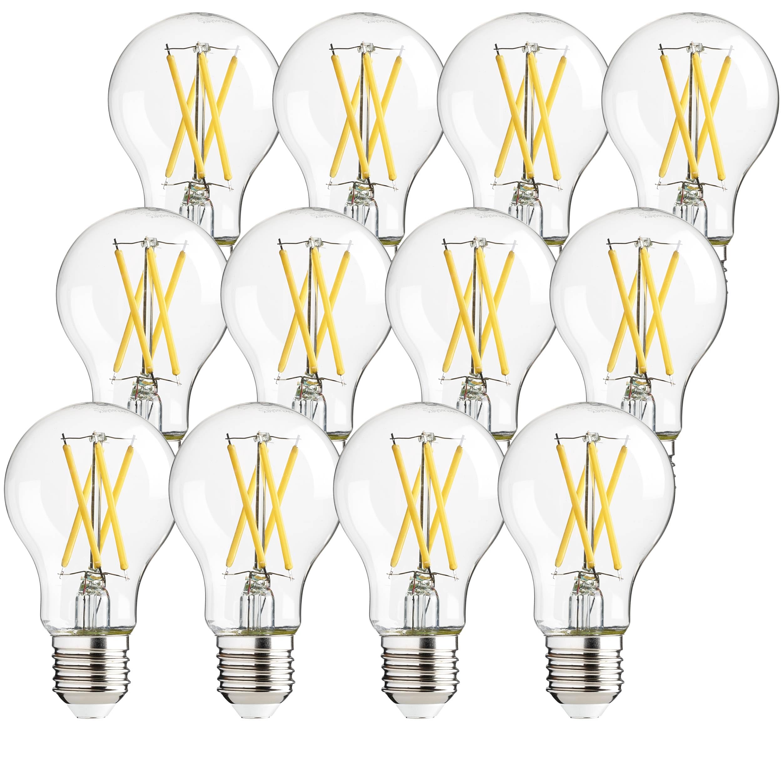 Oktaplex 12er Set Glühlampe E27 LED warmweiß 2700K Glühlbirne 806lm 3,8W LED (entspricht 60W) - Effizienzklasse A