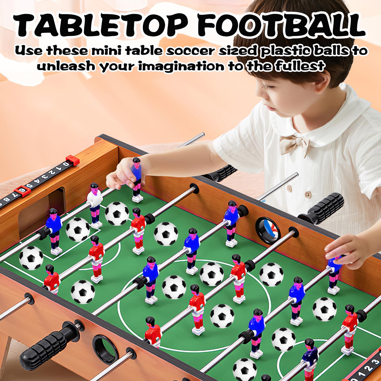 12 Pièces Ballons Baby-Foot 32mm - Balles Table Football Mini Pour Babyfoot Enfant
