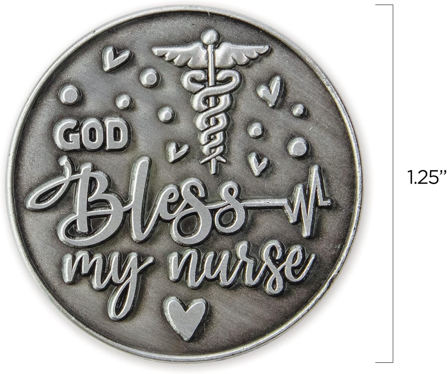 Nurses Love Expression Coin, Bulk Pack of 10 for RN & Health Care Workers, Keepsake Pocket Token of Prayer & Divine Protection for Men & Women, EDC Coin, Thinking of You Gift of Appreciation