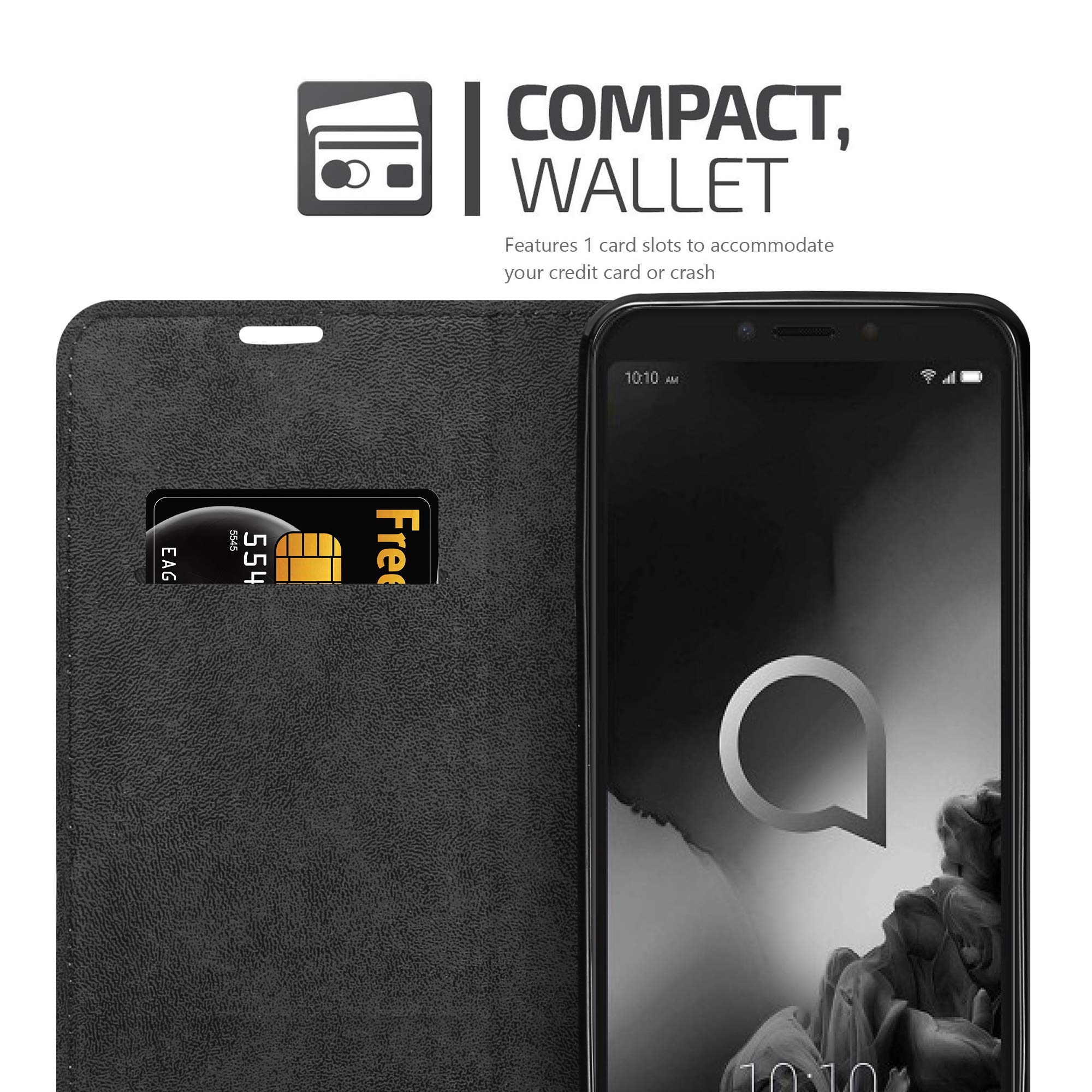 per Cadorabo Custodia Libro per Alcatel 1S 2019 in